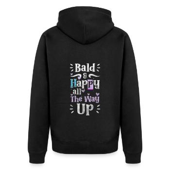 Problème de plaque de tête chauve chauve - Veste à capuche bio Premium Unisexe - noir - Dos - Nico (187cm)