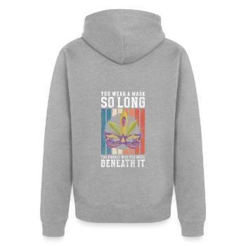 Défilé de fête Costume Protection de fête - Veste à capuche bio Premium Unisexe - gris chiné - Dos - Nico (187cm)