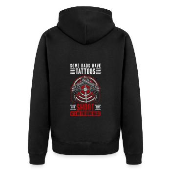 Weapon Sport Shooter Ammunition Club - Unisex Premium Organic Zip Hoodie - black - Back - Nico (187cm)