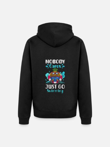Pool Swimming Pool Hobby Swimming - Unisex Premium Organic Zip Hoodie - black