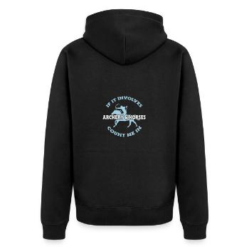 Tir à l’arc et équitation - Veste à capuche bio Premium Unisexe - noir - Dos - Nico (187cm)