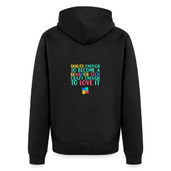 Behavioral Therapist Therapist - Unisex Premium Organic Zip Hoodie - black - Back - Nico (187cm)
