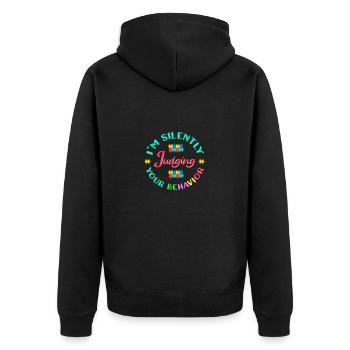 Behavioral Therapist Therapist - Unisex Premium Organic Zip Hoodie - black - Back - Nico (187cm)