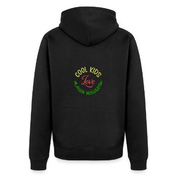 Tondeuse à gazon Tondeuse à gazon Drôle de jardinier - Veste à capuche bio Premium Unisexe - noir - Dos - Nico (187cm)