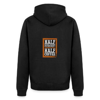 Logopäde Sprachtherapie Sprachtherapeut - Unisex Premium Bio Zip Hoodie - Schwarz - Hinten - Nico (187cm)