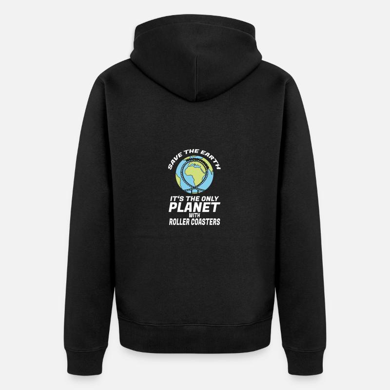 Parc d’attractions Roller Coaster - Veste à capuche bio Premium Unisexe - noir