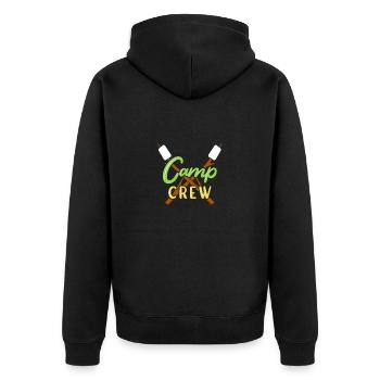 Zeltlager Leiter Sommercamp - Unisex Premium Bio Zip Hoodie - Schwarz - Hinten - Nico (187cm)