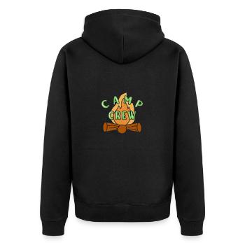 Zeltlager Leiter Sommercamp - Unisex Premium Bio Zip Hoodie - Schwarz - Hinten - Nico (187cm)