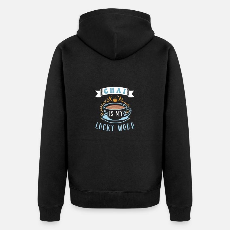 Chai Latte Tee trinken Teetrinker - Unisex Premium Bio Zip Hoodie - Schwarz