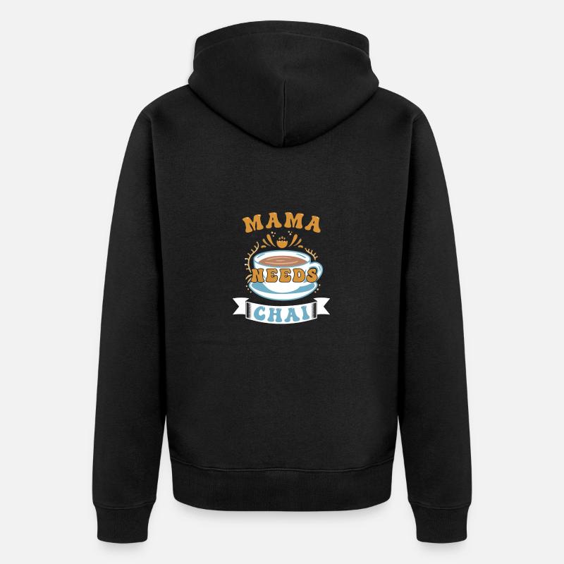 Chai Latte Tee trinken Teetrinker - Unisex Premium Bio Zip Hoodie - Schwarz