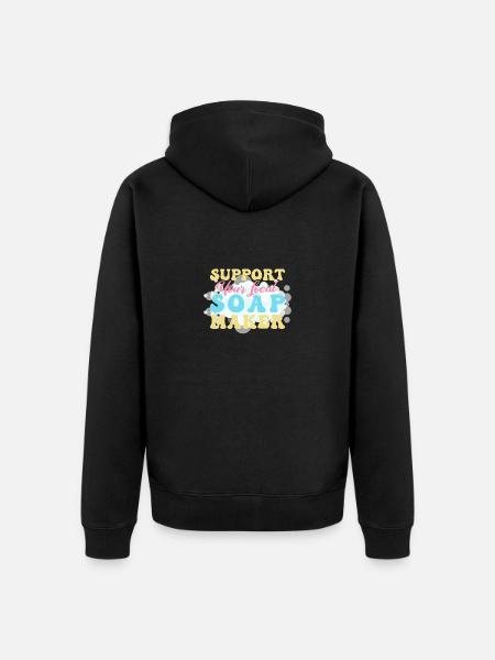 Soap Making Handmade soap - Unisex Premium Organic Zip Hoodie - black
