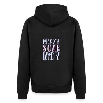 Seife Herstellen Handgemachte Seife - Unisex Premium Bio Zip Hoodie - Schwarz - Hinten - Nico (187cm)