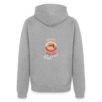Chips et Salsa Nachos - Veste à capuche bio Premium Unisexe - gris chiné - Dos - Nico (187cm)
