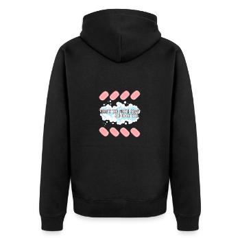 Seife Herstellen Handgemachte Seife - Unisex Premium Bio Zip Hoodie - Schwarz - Hinten - Nico (187cm)