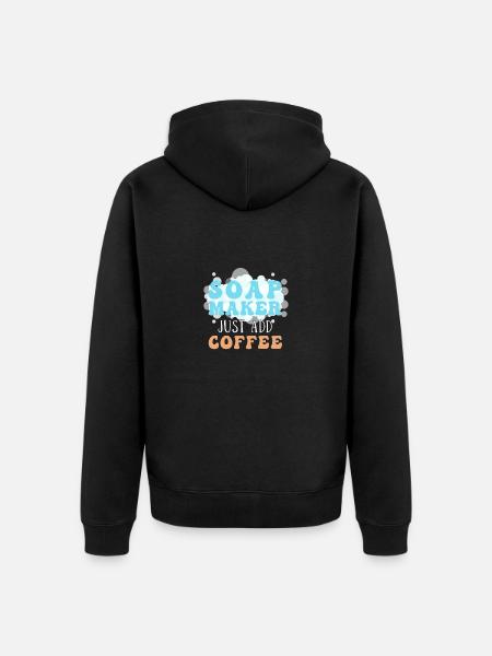 Soap Making Handmade soap - Unisex Premium Organic Zip Hoodie - black