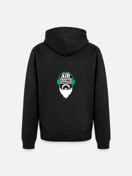 Fluglotse Flughafen Tower - Unisex Premium Bio Zip Hoodie - Schwarz