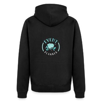 Event Manager Event Event Manager - Unisex Premium Organic Zip Hoodie - black - Back - Nico (187cm)