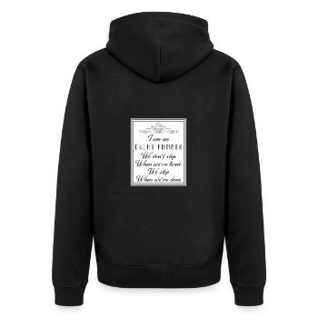Event Manager Event Event Manager - Unisex Premium Organic Zip Hoodie - black - Back - Nico (187cm)