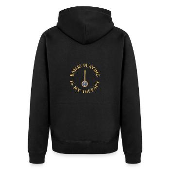 Banjo jouer banjo player instrument de musique - Veste à capuche bio Premium Unisexe - noir - Dos - Nico (187cm)