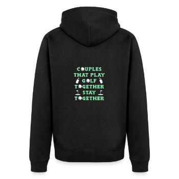 Golf Golfeurs Golfeurs - Veste à capuche bio Premium Unisexe - noir - Dos - Nico (187cm)