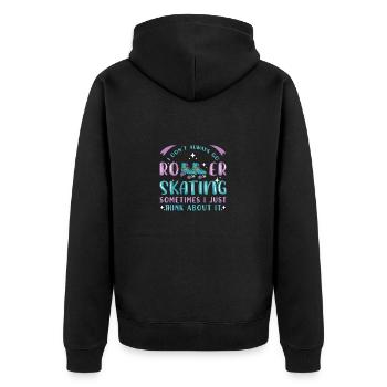 Roller Skating Inline Skating Inline Skates - Unisex Premium Bio Zip Hoodie - Schwarz - Hinten - Nico (187cm)