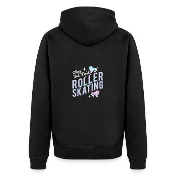 Roller Skating Inline Skating Inline Skates - Unisex Premium Bio Zip Hoodie - Schwarz - Hinten - Nico (187cm)