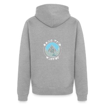 Road Trip - Veste à capuche bio Premium Unisexe - gris chiné - Dos - Nico (187cm)