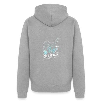 Road Trip - Veste à capuche bio Premium Unisexe - gris chiné - Dos - Nico (187cm)