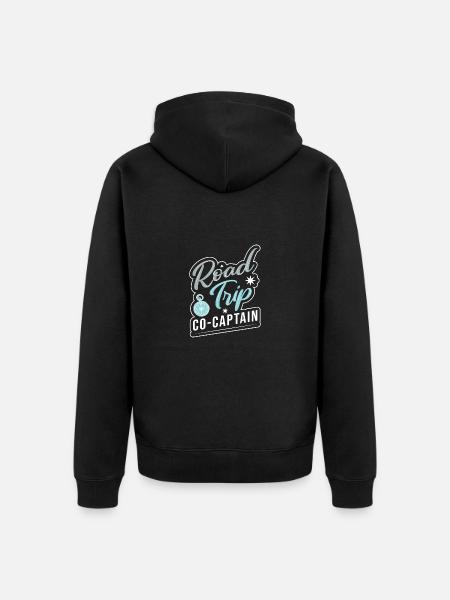 Road Trip - Unisex Premium Organic Zip Hoodie - black