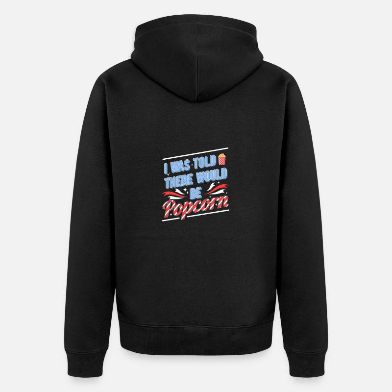 Popcorn - Unisex Premium Bio Zip Hoodie - Schwarz