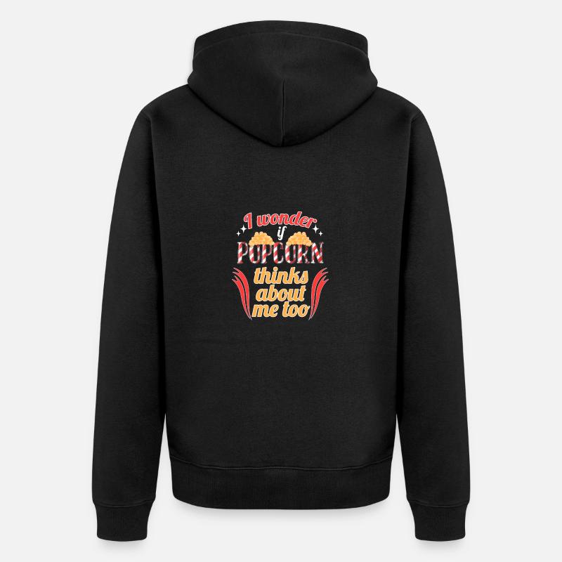 Popcorn - Unisex Premium Bio Zip Hoodie - Schwarz