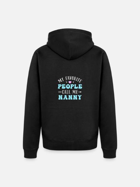 Nanny Babysitter Childminder - Unisex Premium Organic Zip Hoodie - black