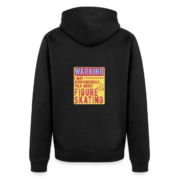 Figure skating - Unisex Premium Organic Zip Hoodie - black - Back - Nico (187cm)