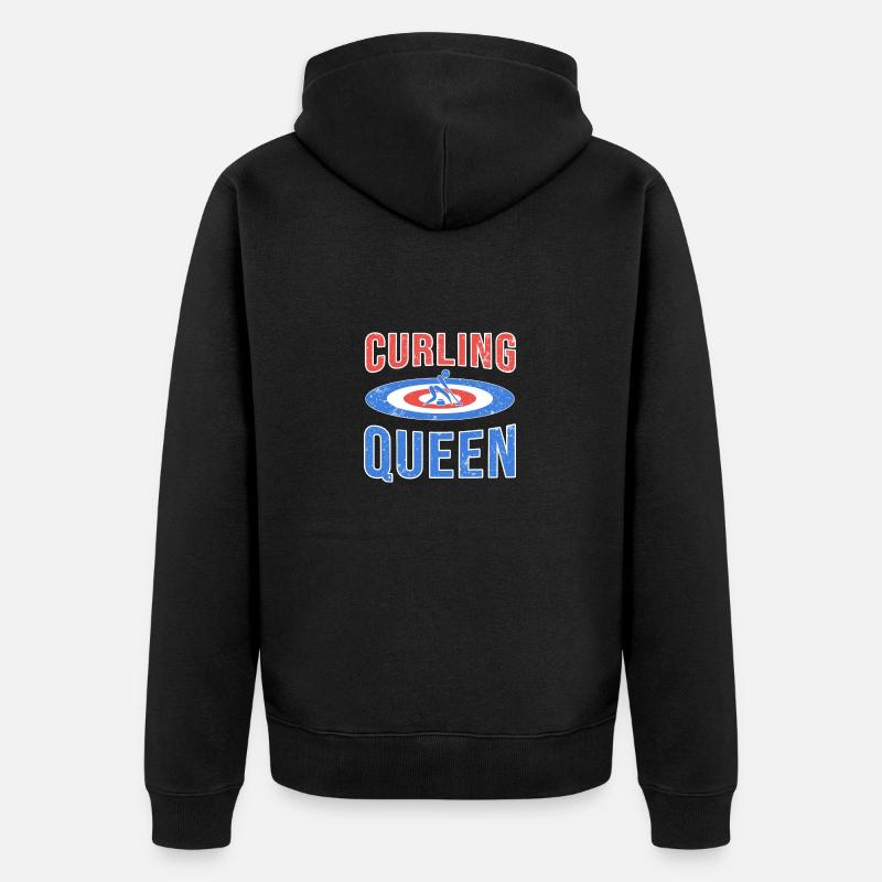 Curling - Unisex Premium Bio Zip Hoodie - Schwarz