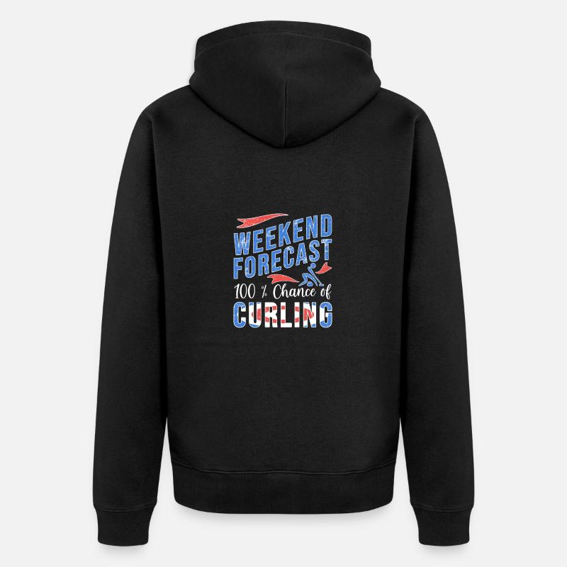 Curling - Veste à capuche bio Premium Unisexe - noir