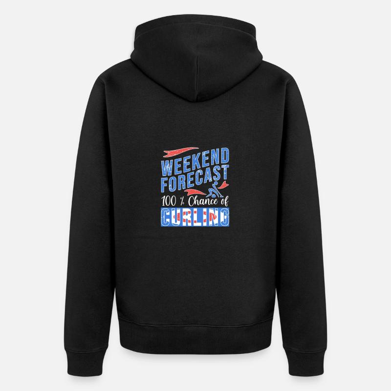 Curling - Veste à capuche bio Premium Unisexe - noir