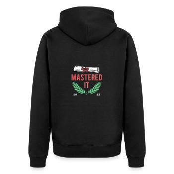 Master Université - Veste à capuche bio Premium Unisexe - noir - Dos - Nico (187cm)