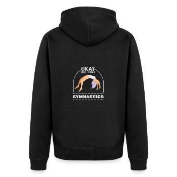 Gymnastics Gymnastics Gymnasts - Unisex Premium Organic Zip Hoodie - black - Back - Nico (187cm)