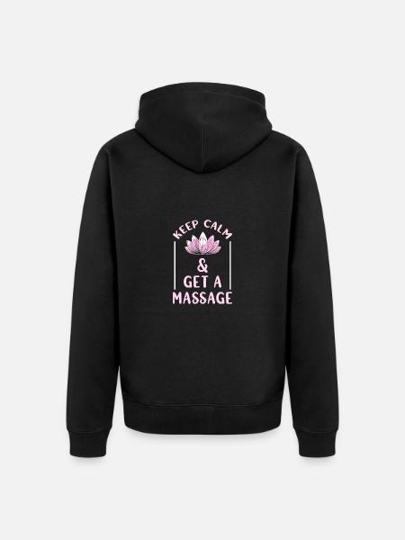 Masseuse therapy massage - Unisex Premium Organic Zip Hoodie - black