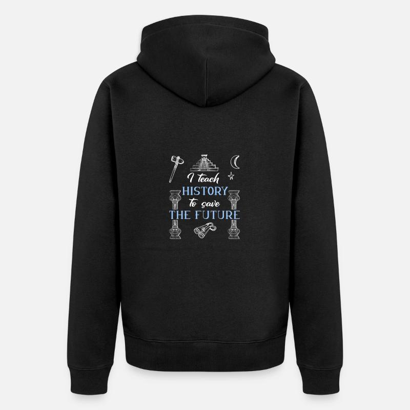 Professeur d’histoire - Veste à capuche bio Premium Unisexe - noir