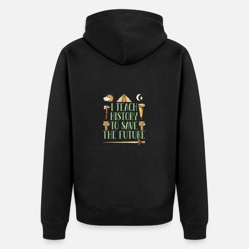 Geschichtslehrer - Unisex Premium Bio Zip Hoodie - Schwarz