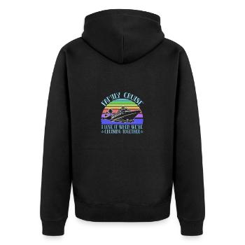 Kreuzfahrt Familie Urlaub - Unisex Premium Bio Zip Hoodie - Schwarz - Hinten - Nico (187cm)