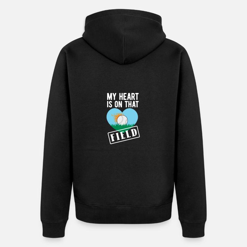 Baseball Mama - Unisex Premium Bio Zip Hoodie - Schwarz