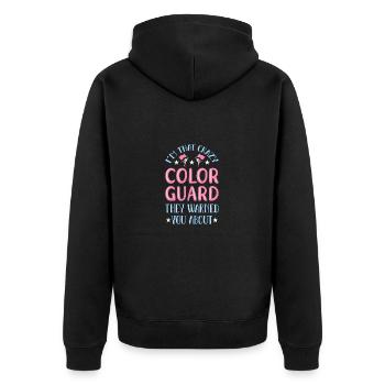Color Guard - Unisex Premium Bio Zip Hoodie - Schwarz - Hinten - Nico (187cm)