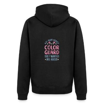 Color Guard - Unisex Premium Bio Zip Hoodie - Schwarz - Hinten - Nico (187cm)