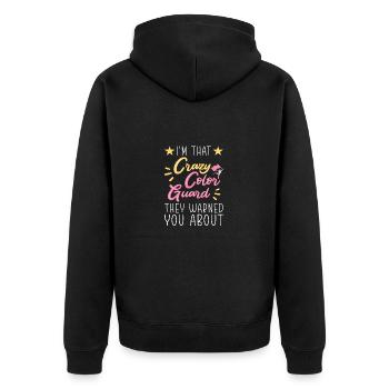 Color Guard - Unisex Premium Bio Zip Hoodie - Schwarz - Hinten - Nico (187cm)