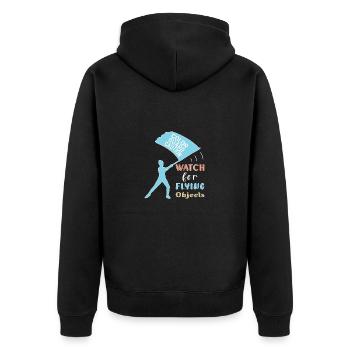 Color Guard - Unisex Premium Bio Zip Hoodie - Schwarz - Hinten - Nico (187cm)
