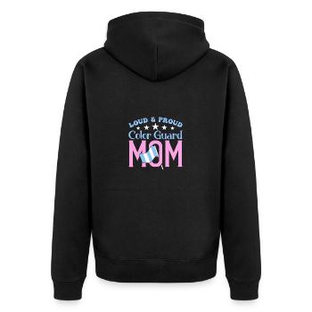 Color Guard - Unisex Premium Bio Zip Hoodie - Schwarz - Hinten - Nico (187cm)