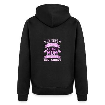 Color Guard - Unisex Premium Bio Zip Hoodie - Schwarz - Hinten - Nico (187cm)
