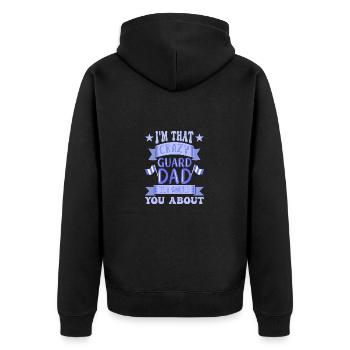 Color Guard - Unisex Premium Bio Zip Hoodie - Schwarz - Hinten - Nico (187cm)